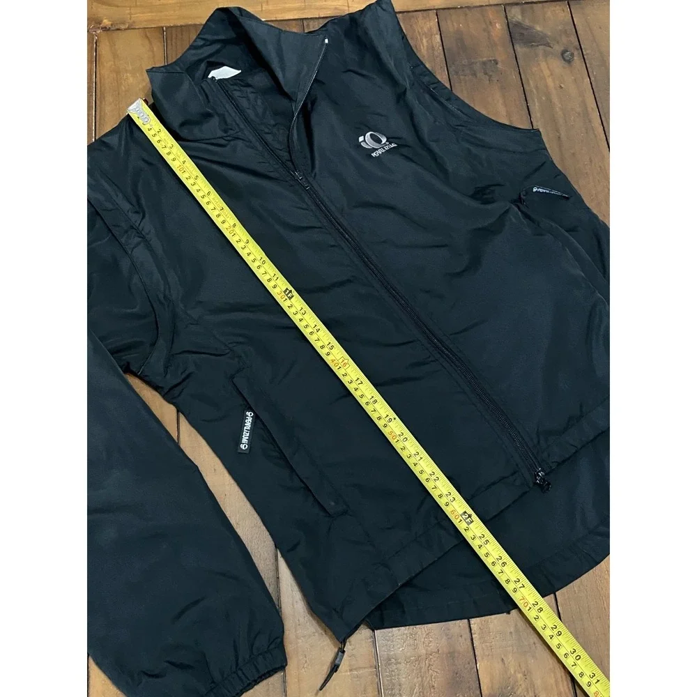 Vtg Pearl Izumi Zephrr Convertible Cycling Jacket Vest Black Men Small Zip Off